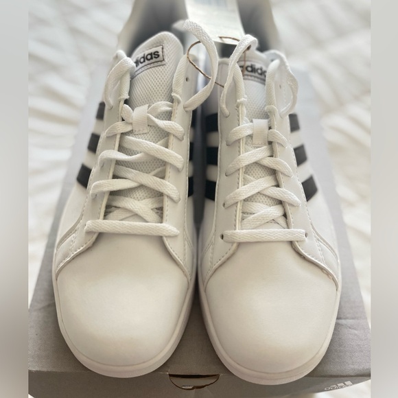 Adidas Grand Court K, White w black stripes, Mens size 7 BNWT - Picture 6 of 9